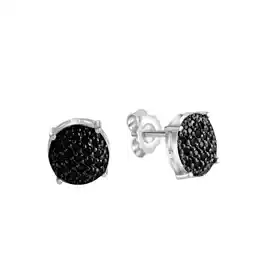 Netto Marken-Discount Celesta Silber Ohrringe Silber 925 rhodiniert mit schwarzen Zironia-Steinen Angebot