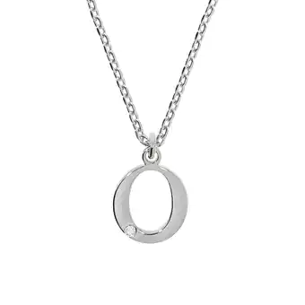 Netto Marken-Discount Diamonds by Ellen K. Halskette Silber 925 mit 1x Diamant 0,008ct. Buchstabe O Angebot