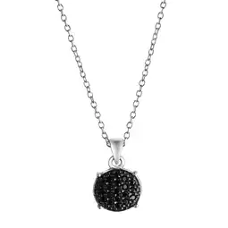 Netto Marken-Discount Celesta Silber Halskette Silber 925 rhodiniert 42+3cm lang mit schwarzen Zirkonia-Steinen Angebot