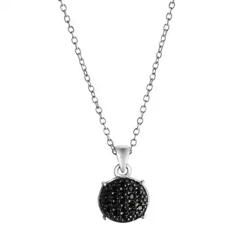 Netto Marken-Discount Celesta Silber Halskette Silber 925 rhodiniert 42+3cm lang mit schwarzen Zirkonia-Steinen Angebot