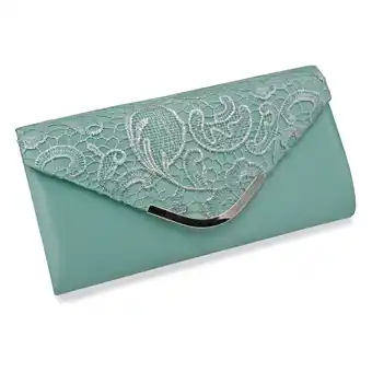 Netto Marken-Discount Steuer Modeschmuck Abendtasche Seidenoptik in mintgrün und Spitzenbesatz Angebot