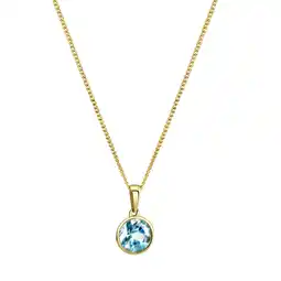 Netto Marken-Discount Fascination by Ellen K. Halskette Gold 375 mit Blautopas (beh.) 8mm Angebot