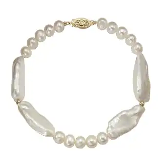 Netto Marken-Discount Fascination by Ellen K. Armband Gold 585 Perle weiß 6-7mm Angebot