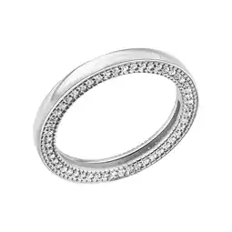 Netto Marken-Discount Celesta Silber Ring Silber 925 rhodiniert mit 104 weißen Zirkonia-Steinen Angebot