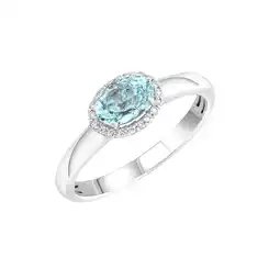 Netto Marken-Discount Diamonds by Ellen K. Ring Weißgold 585 mit echtem Aquamarin und 36 Diamanten 0,09ct Angebot