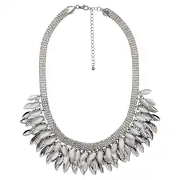 Netto Marken-Discount Steuer Modeschmuck Collierkette Metallcollier mit Blattzierde rhodiumf Angebot