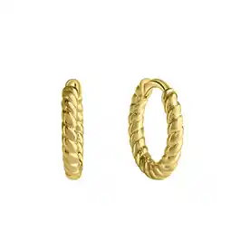 Netto Marken-Discount Celesta Silber Ohrringe Silber 925 vergoldet twisted 12mm Durchmesser Angebot