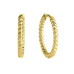Netto Marken-Discount Celesta Silber Ohrringe Silber 925 vergoldet twisted 16mm Durchmesser Angebot