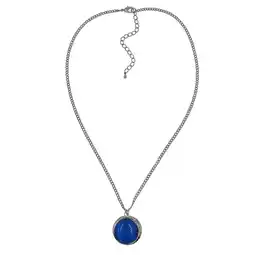 Netto Marken-Discount Steuer Modeschmuck Kette silberfarbene Kette, Anhänger blauer Katzenaugenstein Angebot