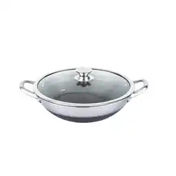 Netto Marken-Discount Wok Topf 32cm Edelstahl Wabenstruktur Ø32cm Induktion Anti Haft Kratzfest Angebot