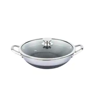 Netto Marken-Discount Wok Topf 32cm Edelstahl Wabenstruktur Ø32cm Induktion Anti Haft Kratzfest Angebot