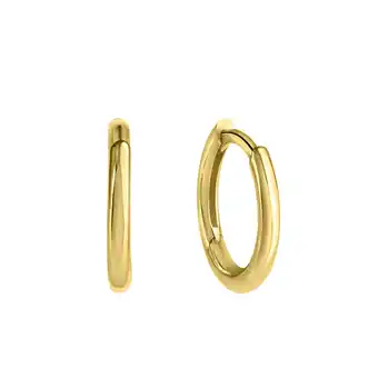 Netto Marken-Discount Celesta Silber Ohrringe Silber vergoldet glänzend 12mm Durchmesser Angebot
