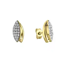 Netto Marken-Discount Fascination by Ellen K. Ohrringe Gold 375 mit 36x Zirkonia weiß Angebot