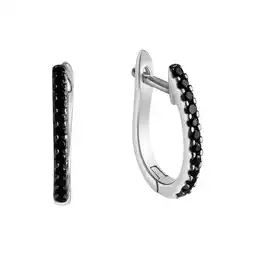 Netto Marken-Discount Celesta Silber Ohrringe Silber 925 rhodiniert mit 24 schwarzen Zirkonia-Steinen Angebot