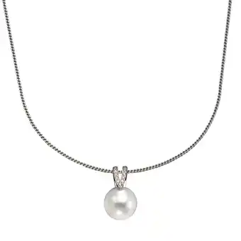 Netto Marken-Discount Orolino Halskette Gold 585 mit weißer Perle 9,5-10mm und 13 Brillanten zus. 0,06ct Angebot