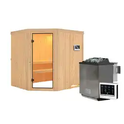 Netto Marken-Discount Karibu Innensauna Ella mit 9kW Bio Ofen und Steuergerät Easy Angebot