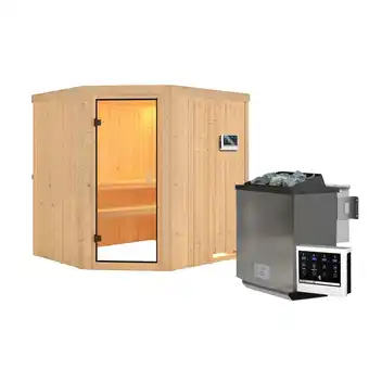 Netto Marken-Discount Karibu Innensauna Ella mit 9kW Bio Ofen und Steuergerät Easy Angebot