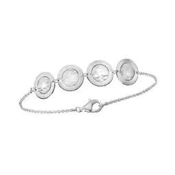 Netto Marken-Discount Celesta Silber Armband 925 Silber mit strukturierten Plättchen Elementen Angebot