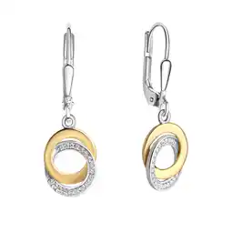 Netto Marken-Discount Celesta Silber Ohrring 925 Silber 2farbig mit Zirkoniasteinen Angebot