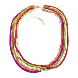Netto Marken-Discount Steuer Modeschmuck Kette Metal multi mehr reihig pink, grün, orange, rot, gold, weiß Angebot