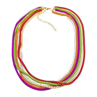 Netto Marken-Discount Steuer Modeschmuck Kette Metal multi mehr reihig pink, grün, orange, rot, gold, weiß Angebot