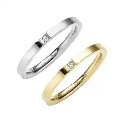 Netto Marken-Discount Zeeme Stainless Steel Ring Edelstahl 2tlg. Set mit weißem Zirkonia-Stein Angebot