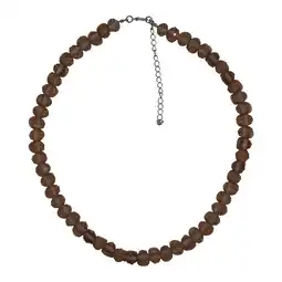 Netto Marken-Discount Steuer Modeschmuck Collierkette Halskette aus Glas, cognacfarben Angebot