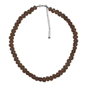 Netto Marken-Discount Steuer Modeschmuck Collierkette Halskette aus Glas, cognacfarben Angebot