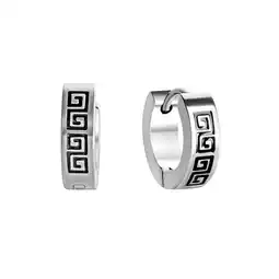 Netto Marken-Discount Zeeme Stainless Steel Ohrringe Edelstahl Lack Mäander Angebot