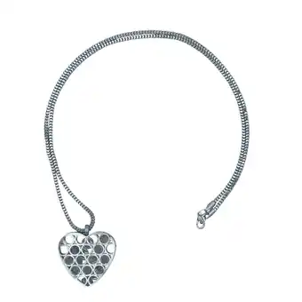 Netto Marken-Discount Steuer Modeschmuck Kette Rhodiumfarbener Herzanhänger an Metallkette Angebot