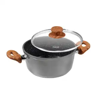 Netto Marken-Discount STONELINE Back to Nature Kochtopf 20 cm, mit Glasdeckel, Made in Germany Angebot