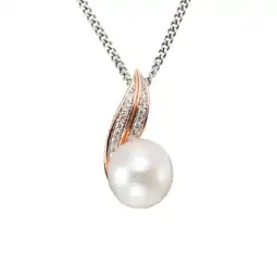 Netto Marken-Discount Orolino Anhänger mit Kette Gold 585 mit weißer Perle 9,5-10mm und 15 Brillanten zus. 0,08ct Angebot
