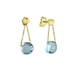 Netto Marken-Discount Celesta Gold Ohrring 375/- Gelbgold Blautopas (beh) Angebot