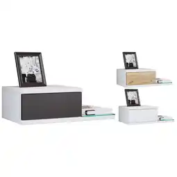 Netto Marken-Discount VCM Nachtschrank Wandschublade Wandboard Nachttisch Maße ca. H. 15 x B. 48 x T. 28 cm - Konsila M Angebot