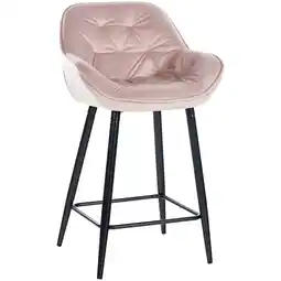 Netto Marken-Discount CLP Barhocker Gibson Samt I Gepolsterter Tresenstuhl Mit Fußstütze I Sitzhöhe 76 cm Angebot
