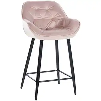 Netto Marken-Discount CLP Barhocker Gibson Samt I Gepolsterter Tresenstuhl Mit Fußstütze I Sitzhöhe 76 cm Angebot