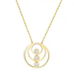 Netto Marken-Discount Fascination by Ellen K. Anhänger mit Kette 375 Gelbgold Zirkonia Angebot