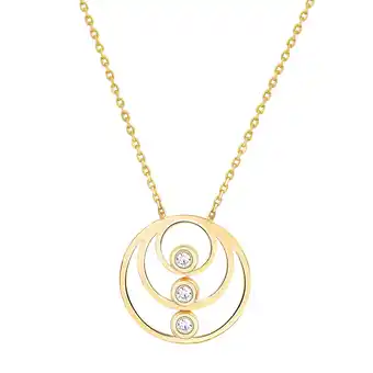 Netto Marken-Discount Fascination by Ellen K. Anhänger mit Kette 375 Gelbgold Zirkonia Angebot