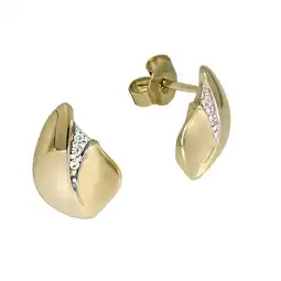 Netto Marken-Discount Fascination by Ellen K. Ohrstecker 375 Gelbgold bicolor Zirkonia Angebot