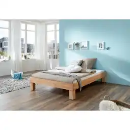 Netto Marken-Discount Relita - Futonbett Manuela, ohne Kopfteil, 90x200 Buche massiv natur geölt Angebot
