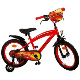 Netto Marken-Discount TPFSports Disney Cars Kinderfahrrad - Jungen - 16 Zoll - Rücktritt + Handbremse - Rot Angebot