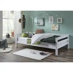 Netto Marken-Discount Relita - Einzelbett Nora in Buche massiv, weiß lackiert, Liegefläche 120x200 cm, ohne Lattenrost Angebot