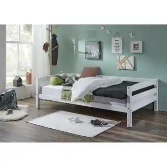 Netto Marken-Discount Relita - Einzelbett Nora in Buche massiv, weiß lackiert, Liegefläche 120x200 cm, ohne Lattenrost Angebot