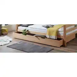 Netto Marken-Discount Relita - Bettschublade Nora 90 x 190 cm in Buche natur lackiert Angebot