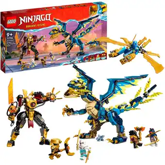 Netto Marken-Discount LEGO Konstruktionsspielzeug Ninjago Kaiserliches Mech-Duell gegen den Elementardrachen Angebot