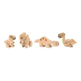 Netto Marken-Discount Dinosaurs Holzbausteine, Klemmbausteine aus zertifiziertem Buchenholz Angebot