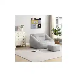 Netto Marken-Discount HOME DELUXE Sitzsack Hocker COZY -versch. Ausführungen - Hellgrau Angebot