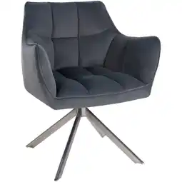 Netto Marken-Discount CLP Esszimmerstuhl Swing Samtbezug I Drehbarer Polsterstuhl I Küchenstuhl mit Rückenlehne Angebot