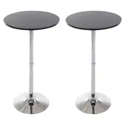 Netto Marken-Discount CLP 2er Set Metall-Stehtische Mit Runder Holztischplatte Ø 60 CM Höhe: 110 CM Angebot