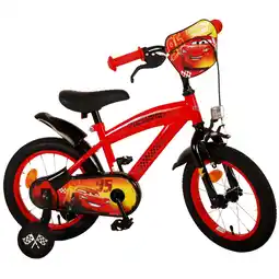 Netto Marken-Discount TPFSports Disney Cars Kinderfahrrad - Jungen - 14 Zoll - Rücktritt + Handbremse - Rot Angebot